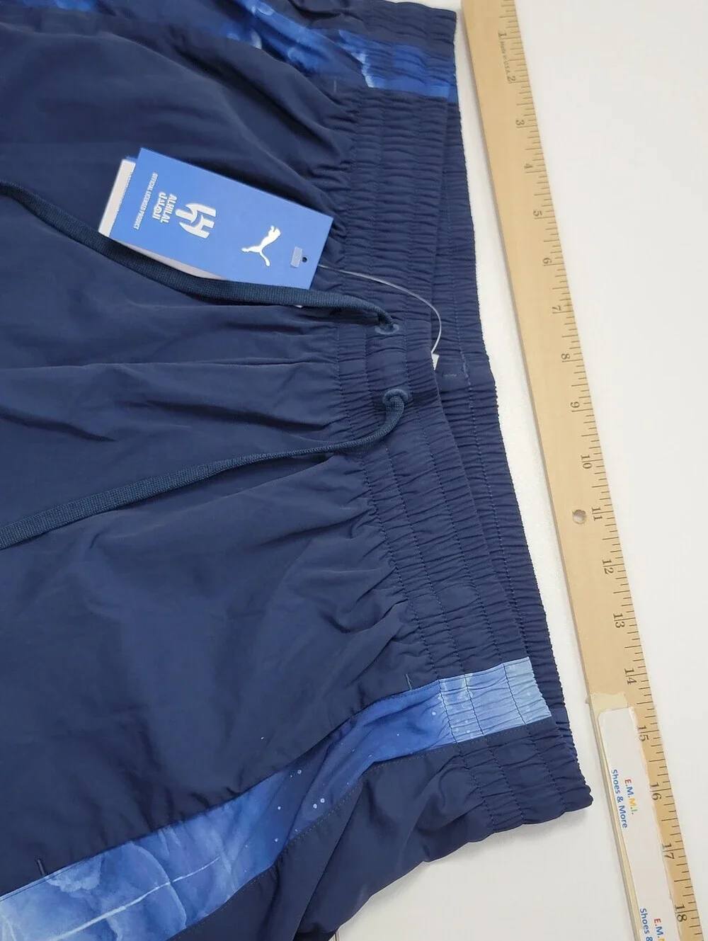 Puma KidSuper Al-Hilal SFC Travel Pants Navy Blue Cloud Print 606853 20 Mens L